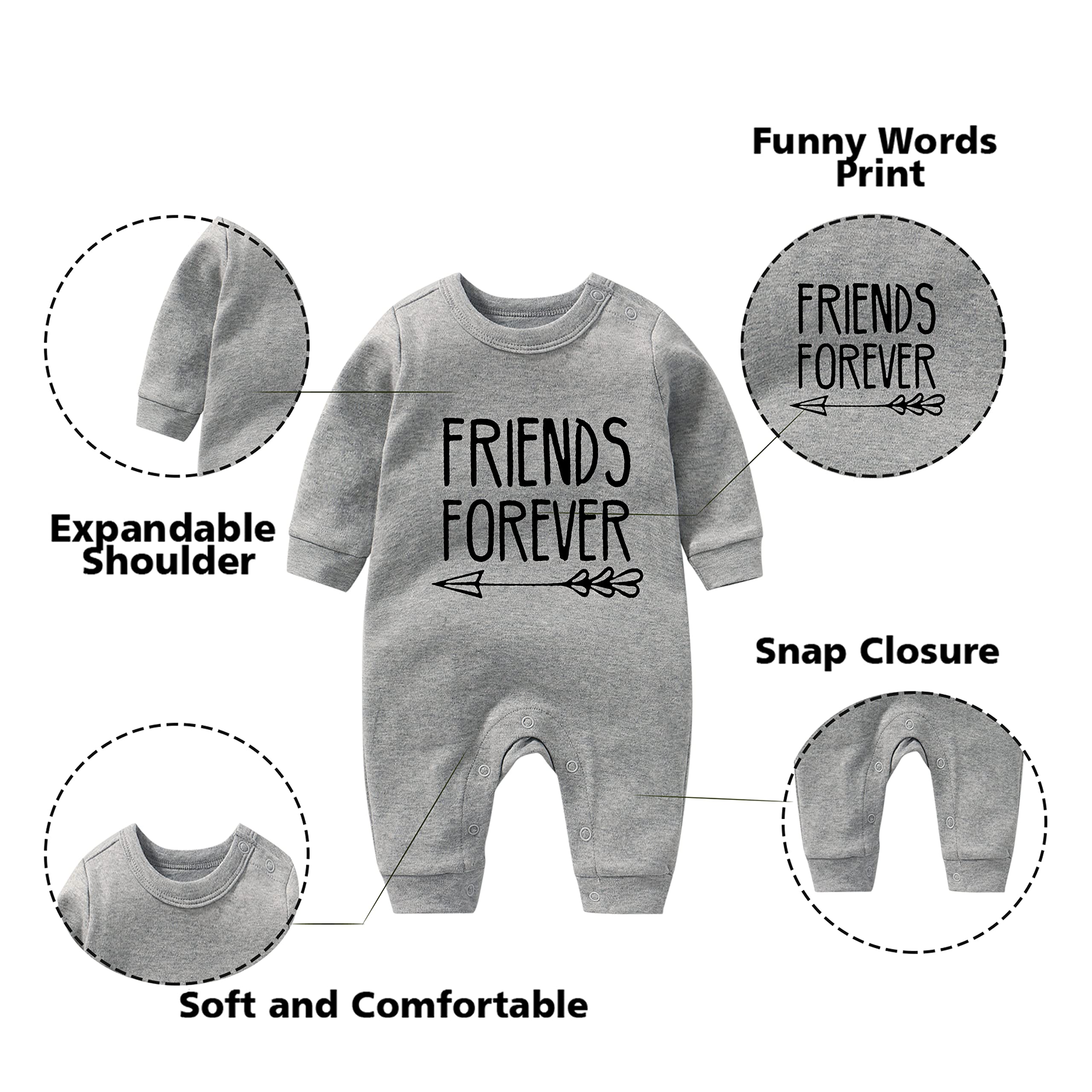 Ropa Bebé Gemelo Double Trouble Bebé Niños Recien Divertido Pijama Para Bebé 2 Piezas Mono Para Niños