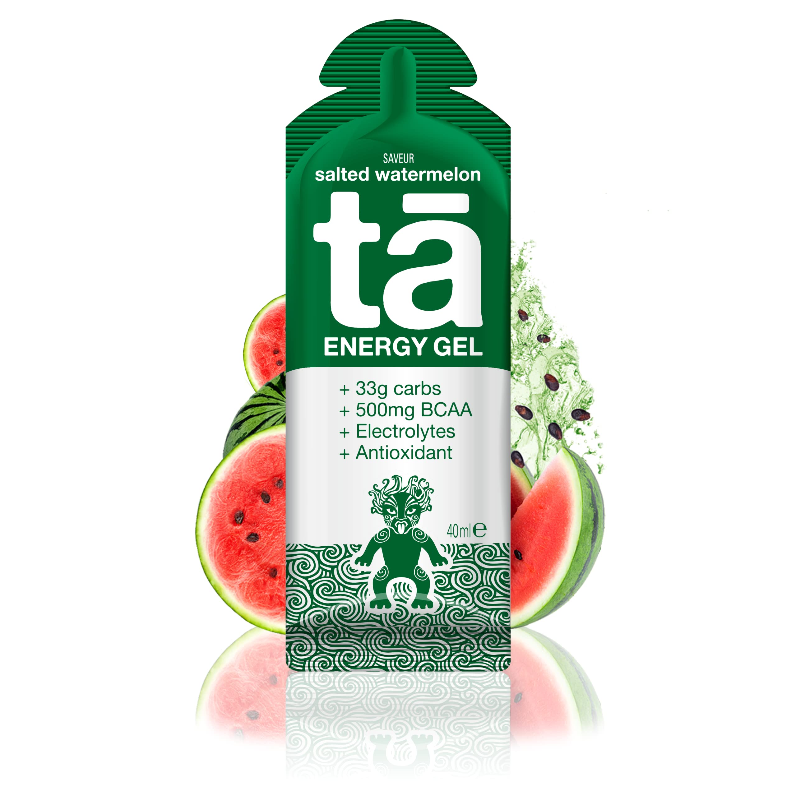 TA ENERGY - Gel Energétique - Salted Watermelon x12 - Energie - Sodium - BCAA - Antioxydants - Idéal pendant les activités sportives 133Kcal