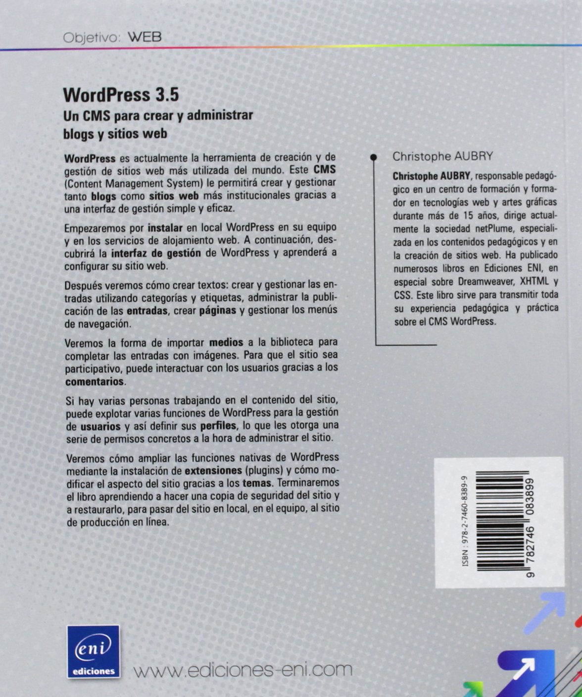 WORDPRESS 3.5 UN CMS PARA CREAR Y ADMINISTRAR BLOGS Y SITIOS