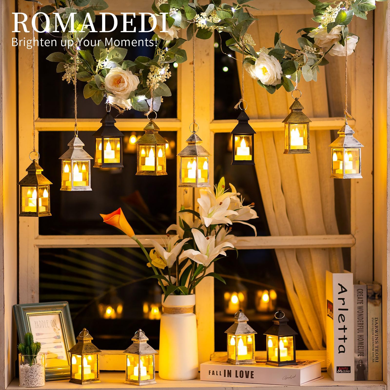 Lanterna Decorativa Floreale Con Narcisi Da Appendere Per Festività E Locali