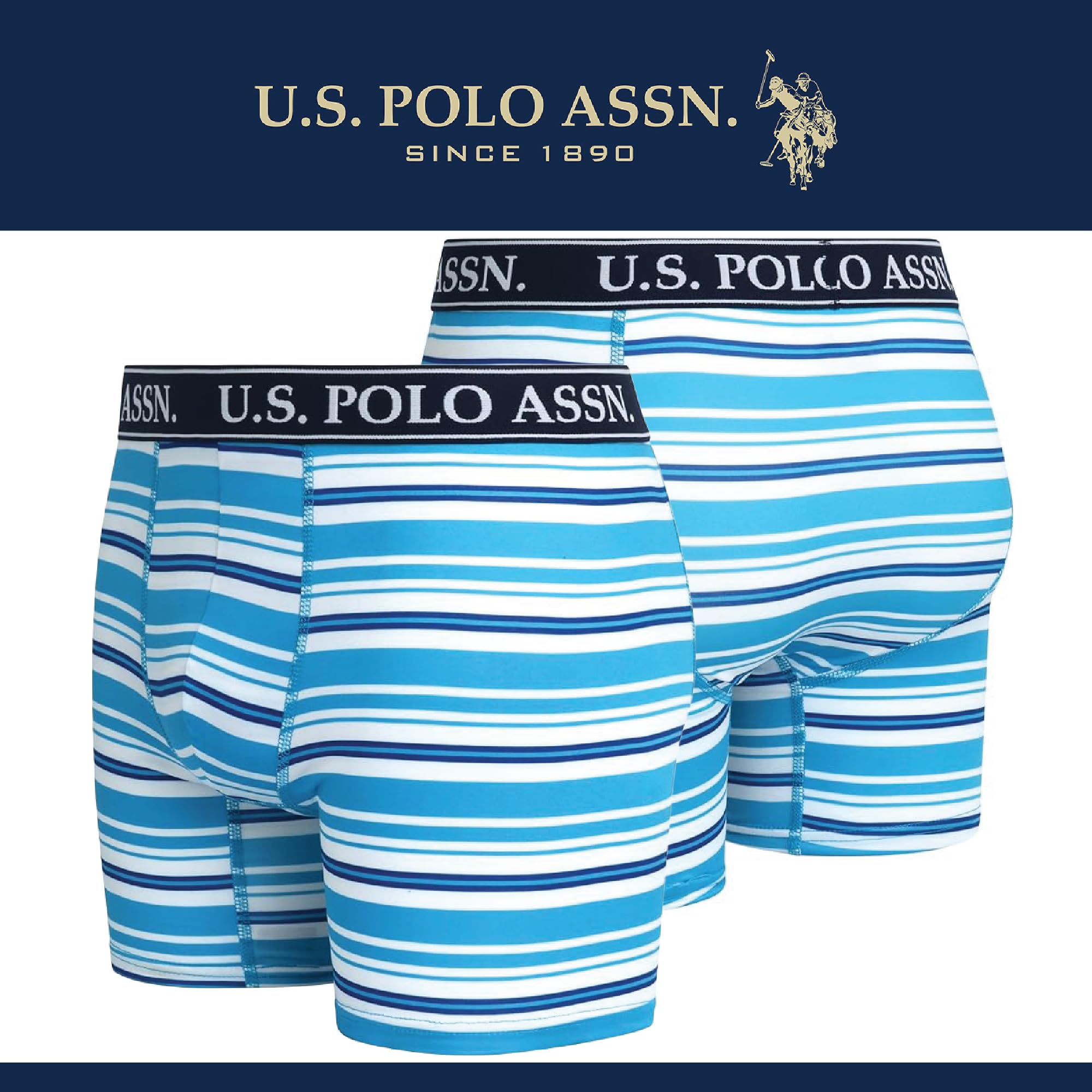 U.S. Polo Assn. Herren-Boxershorts, 7/14er-Pack, superweich, feuchtigkeitsableitende Performance-Boxershorts für Herren, Größe S-XL