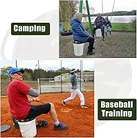 Vista 6 de Foxtune Asiento de Cubo Giratorio de 360 Grados, Tapa de Cubo de 5 Galones, Cojín de Asiento de Cubo Giratorio, Silencioso, Cómodo, Resistente al