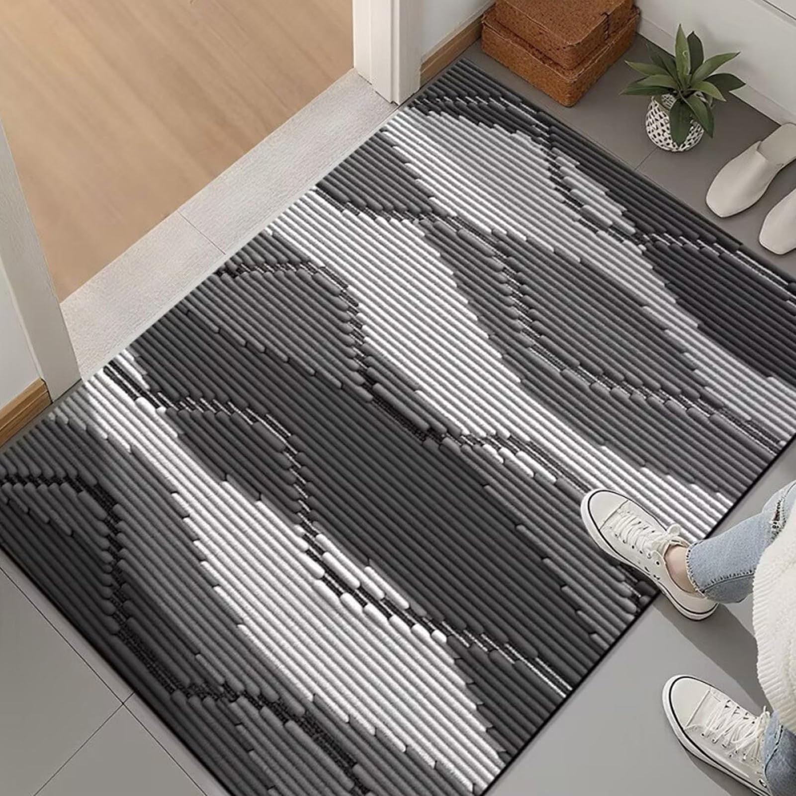 Tapis de bain velours colombe pour une salle de bain moderne et chaleureuse 120x180