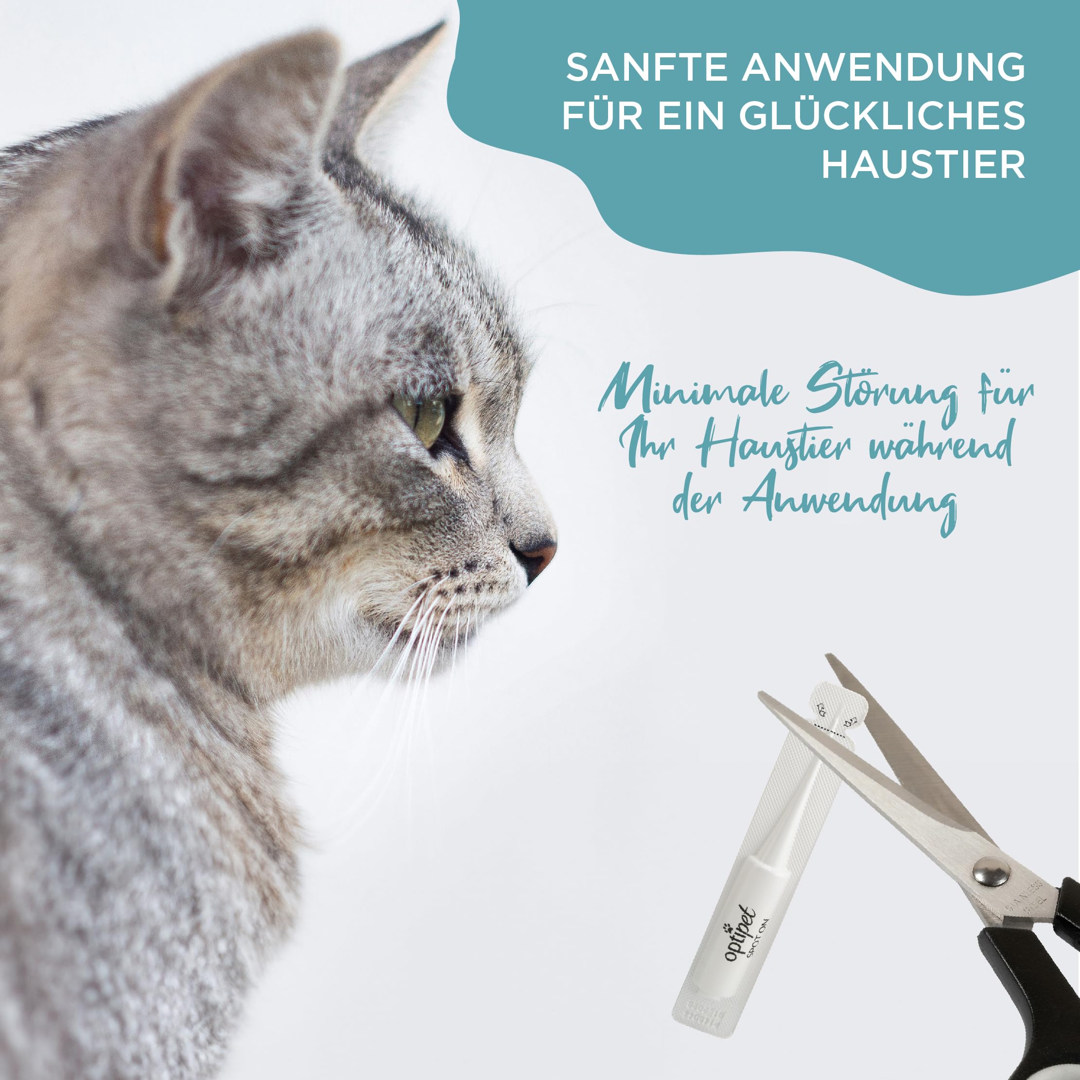 OptiPet Spot On 18x1ml Pipetten für Katzen, Hochwirksam bis zu 72 Wochen gegen Milben, Flöhen, Zecken, Läusen