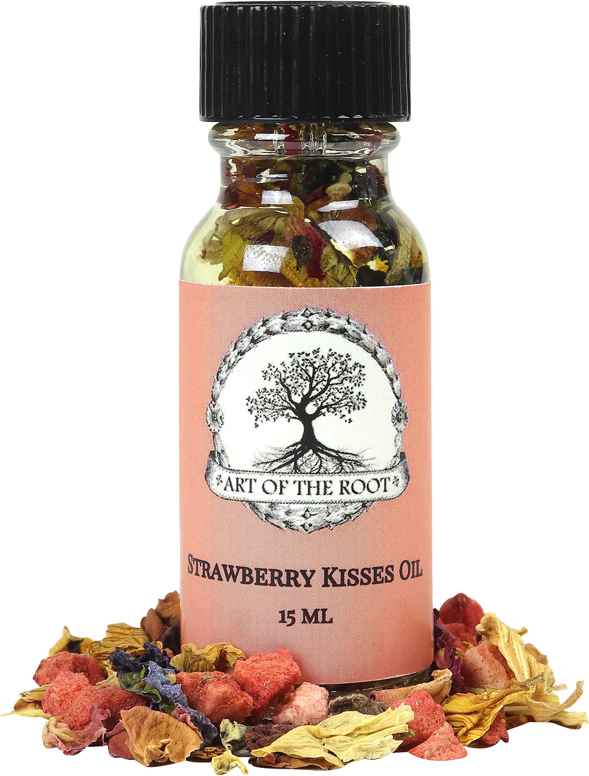 Strawberry Kisses Oil - Handmade with Herbs & Essential Oils for Love, Romance, Purity & Confidence Rituals