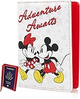 Vista 1 de Disney Funda para pasaporte de Stitch para mujer, licencia oficial, lindo soporte para libro de pasaporte, cartera de pasaporte, artículos
