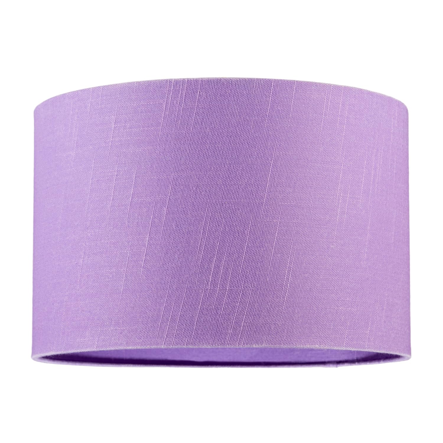 Modern Designer Lavender Oil Textured Linen Fabric Circular Lamp Shade by Hap...