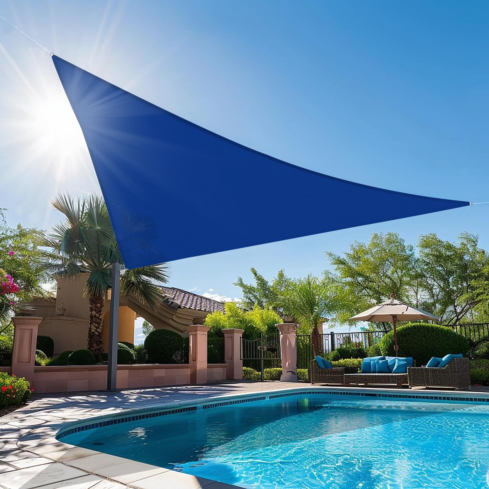 Amazon.com : ECOOPTS 8'x25'x26' HDPE Sun Shade Sail Right
