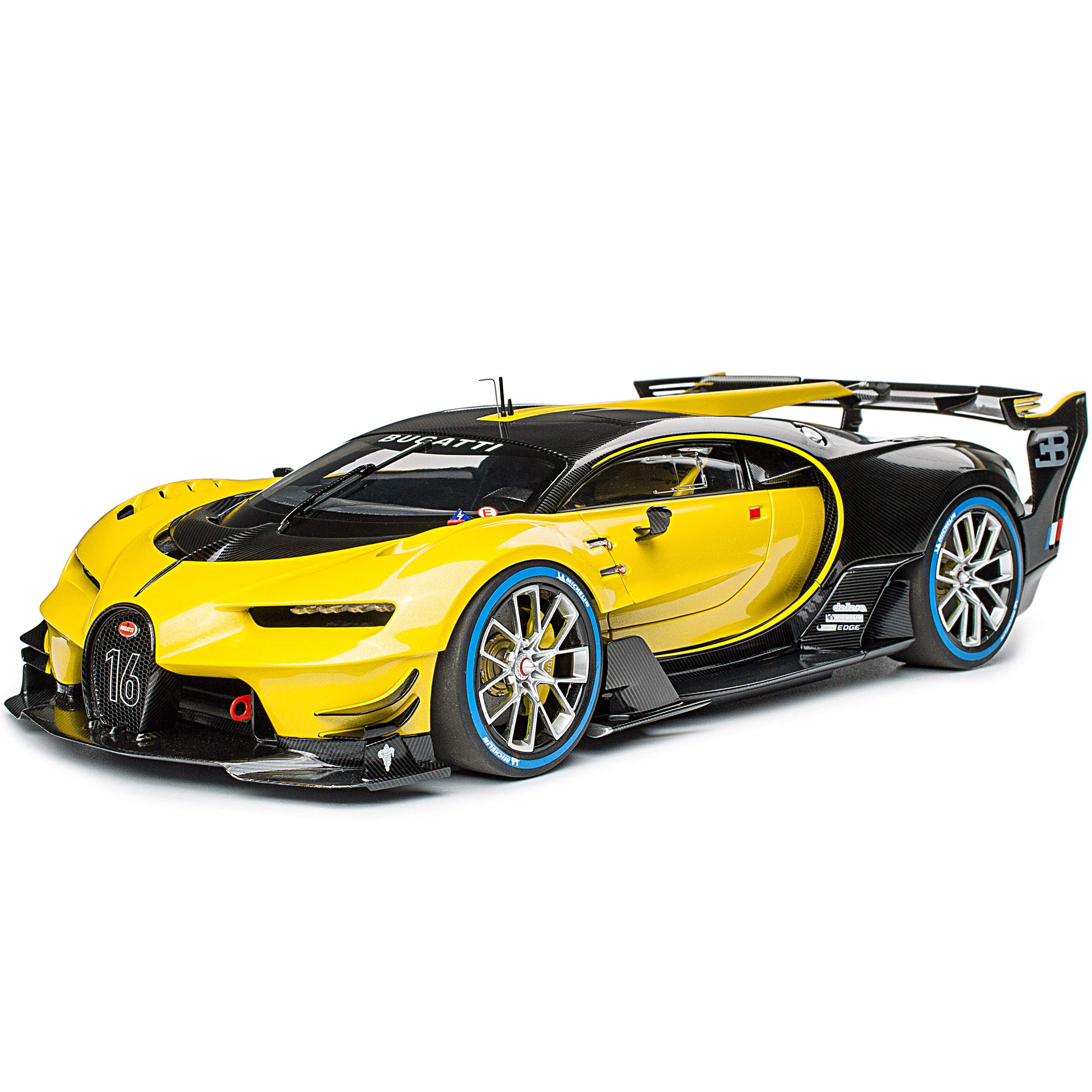 Generisch Bugatti Chiron Vision GT Gran Turismo Coupe Gelb mit Schwarz Ab 2016 70989 1/18 Auto*Art Modell Auto