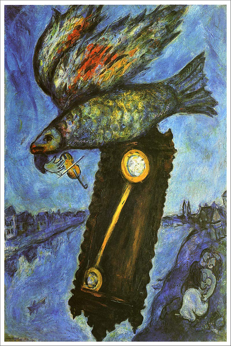American Gift Services - Time is a River Without Banks Artist Marc Chagall Fine Art Giclee Poster Print of Painting - 24x36