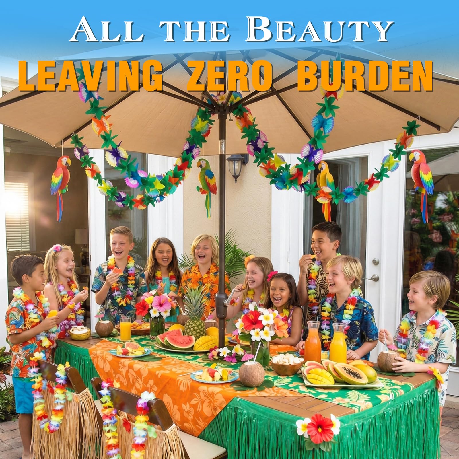 Tropical Garland Party Decorations - 20ft Summer Banner -6
