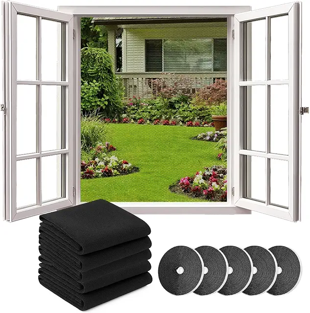 Mosquitera Autoadhesiva Druuzyl 5 Piezas - Malla Alta Densidad para Ventanas