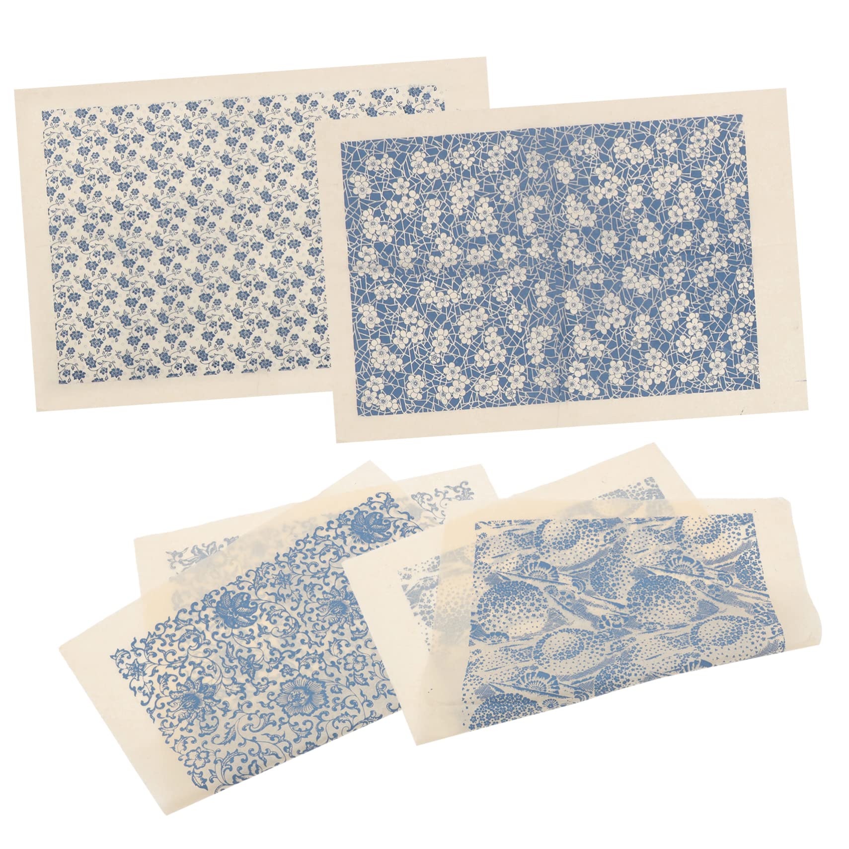 Lurrose 20feuilles Papier De Décalcomanie sous Glaçure De Décoratives pour Transfert Résistant Aux Hautes Températures pour Artisanale