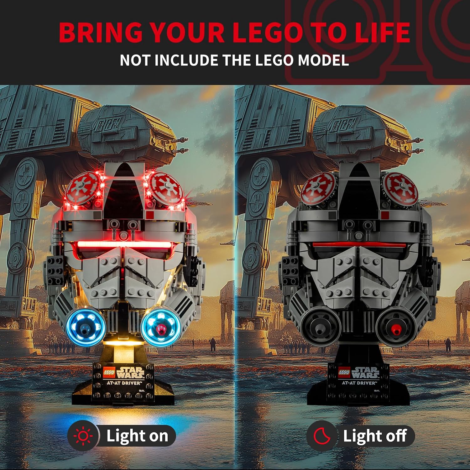 BRIKSMAX 2.0 Light Kit for Lego-75429 at-at Driver Helmet -Led Lighting Compatible with Lego Star Wars Building Set- Not Include Lego Set