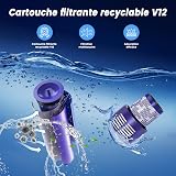 Batterie de Remplacement Compatible avec Dyson V12 Detect Series, Ecovoltix Batterie pour V12 SV20 SV26 SV30 SV34 SV35 SV46 Aspirateur (ne Convient Pas aux modèles V11 SV12) avec Filtre - 7
