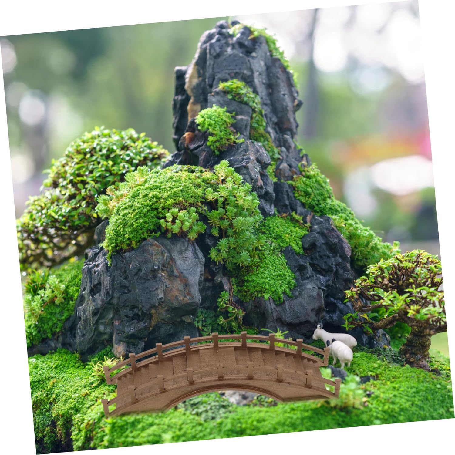 MAGICLULU Tiny Micro Scene Miniature Bridge Model Decorative Mini Garden Bridge Sturdy Craftsmanship