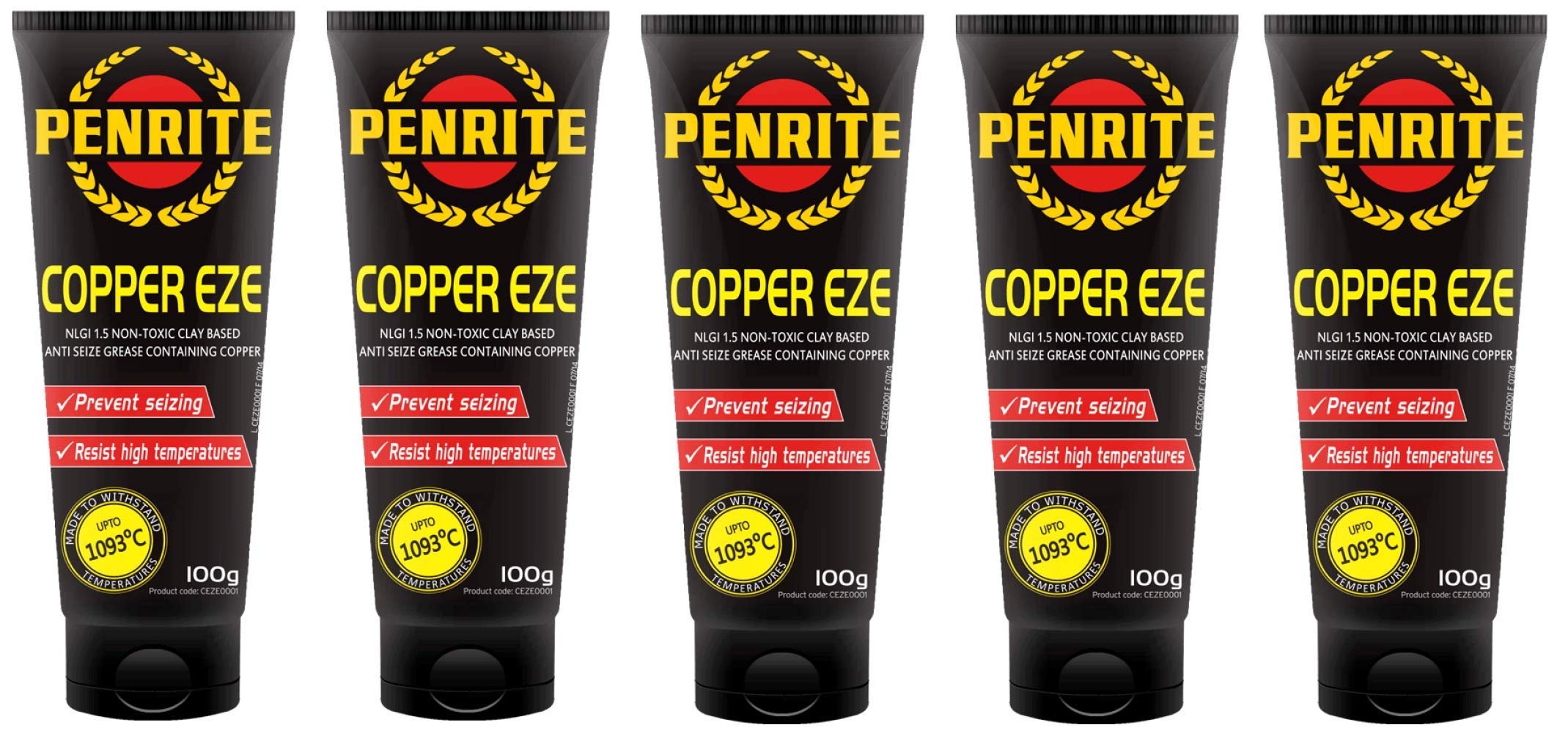 Penrite Copper Eze, bentone a base de grasa anti-incautación, micro tamaño cobre y zinc, 100g tubo X5