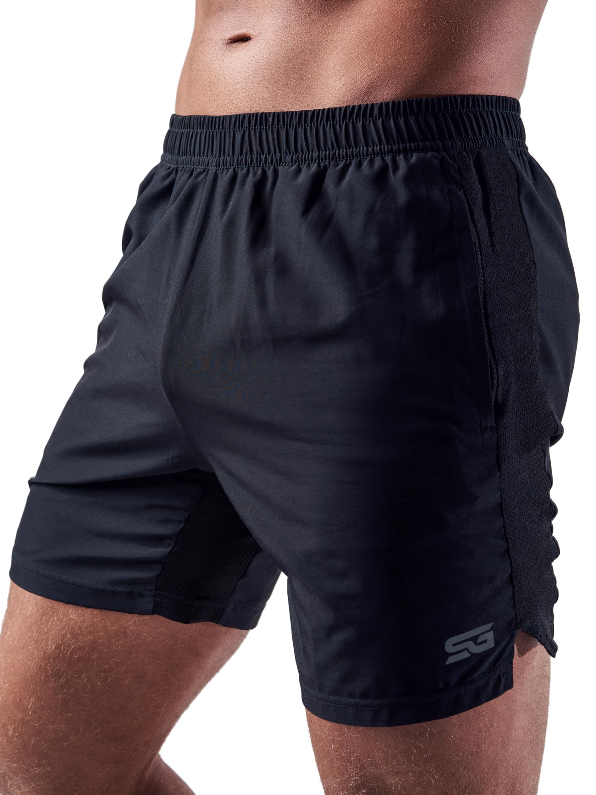 Satire Gym - Sporthose Herren kurz mit Taschen - Sport Shorts Männer als Laufhose Gymshorts (Running, Bodybuilding, Fitness)