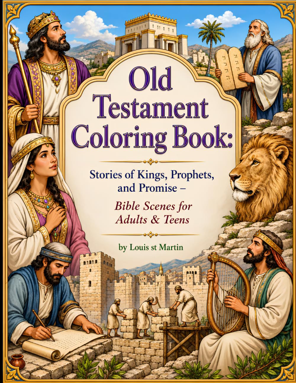 Old Testament Coloring Book: Stories of Kings, Prophets and Promise: Bible Scenes for Adults and Teens