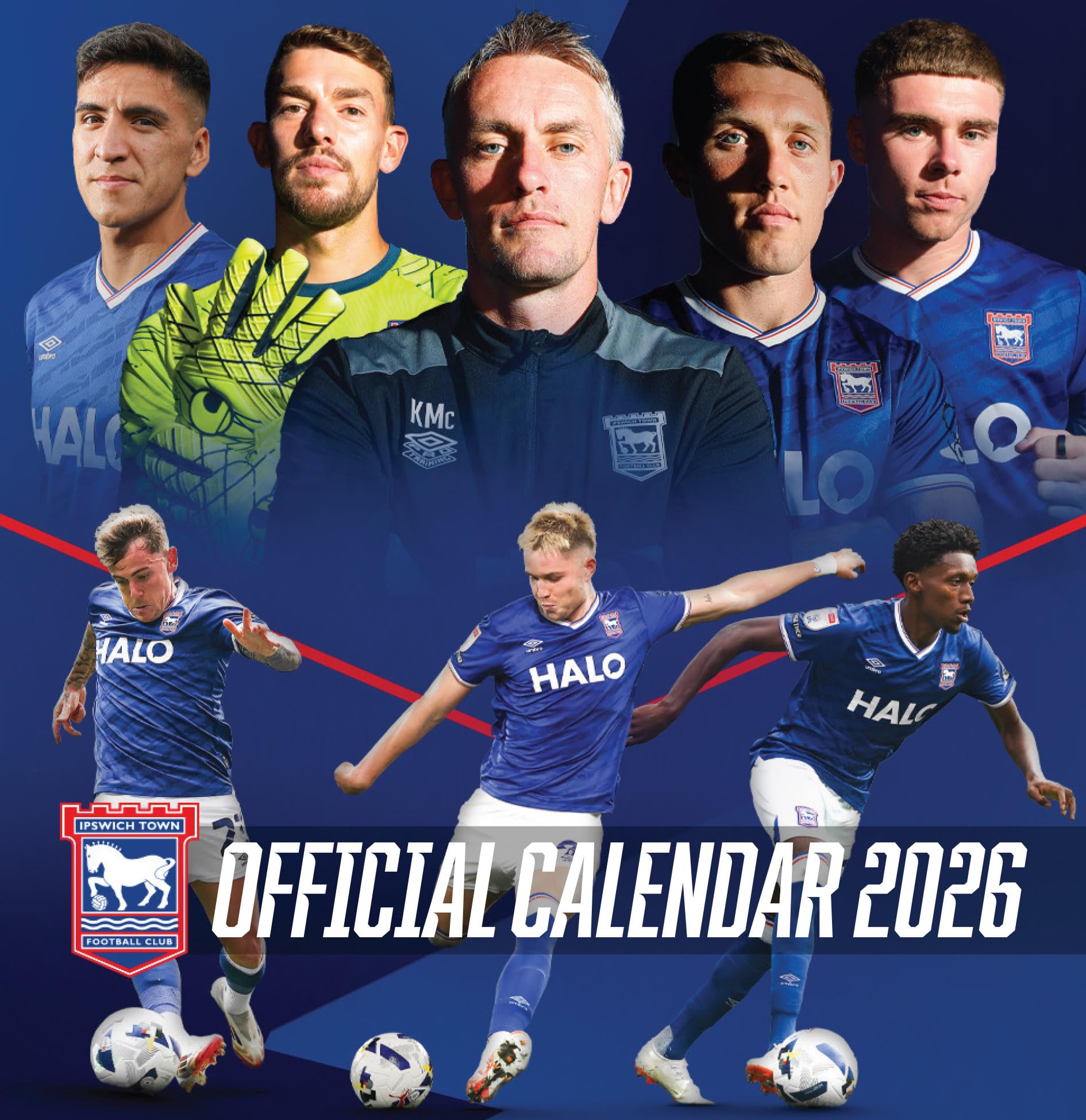 Ipswich Town FC Easel Desk Calendar 2026, Desk Calendars, Month To View, Gift