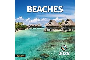 2024-2025 Colorful Beaches Wall Calendar