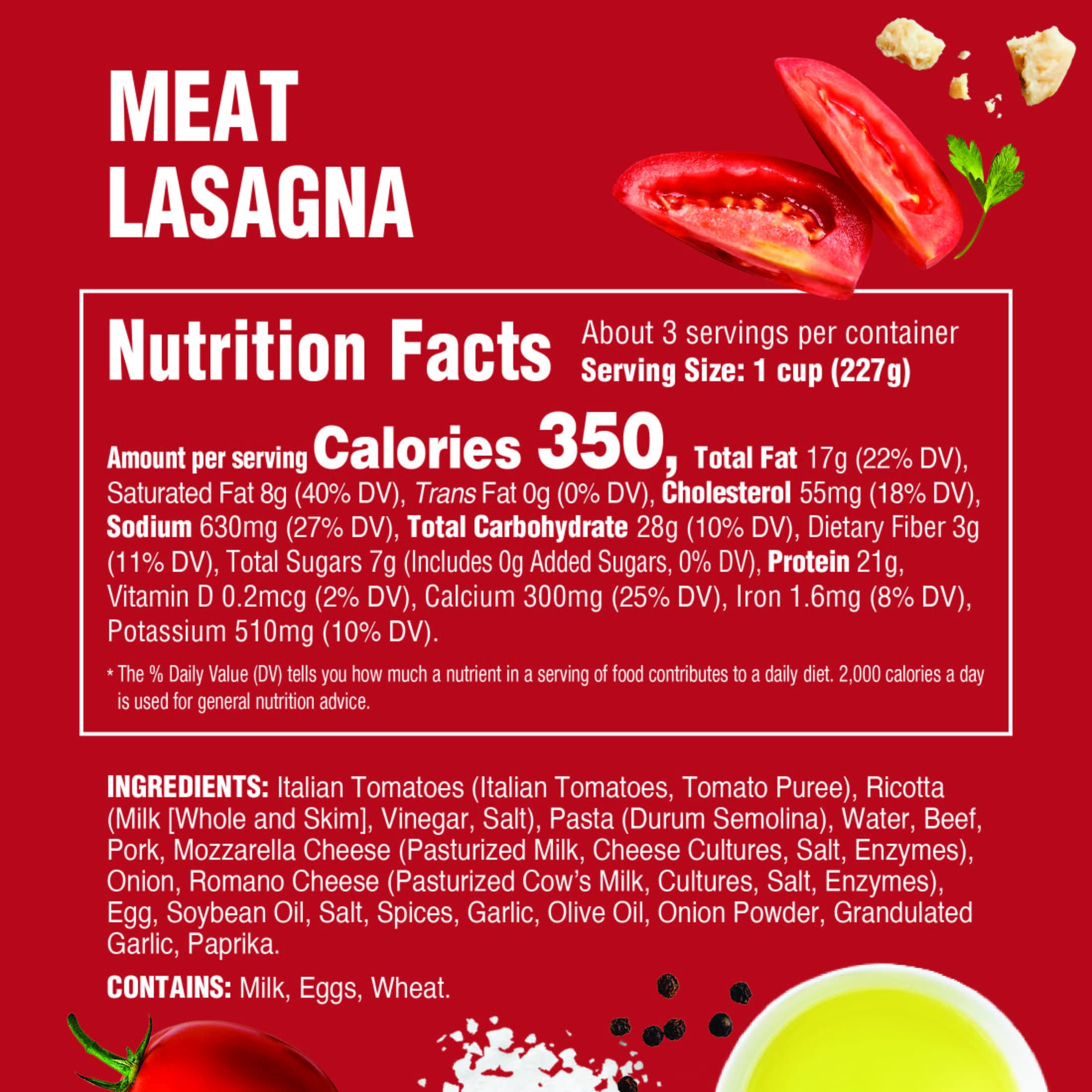 Raos Homemade Made for Home Meat Lasagna Frozen Meal 9oz All Natural Premium Quality Frozen Pasta No Preservatives — view 7