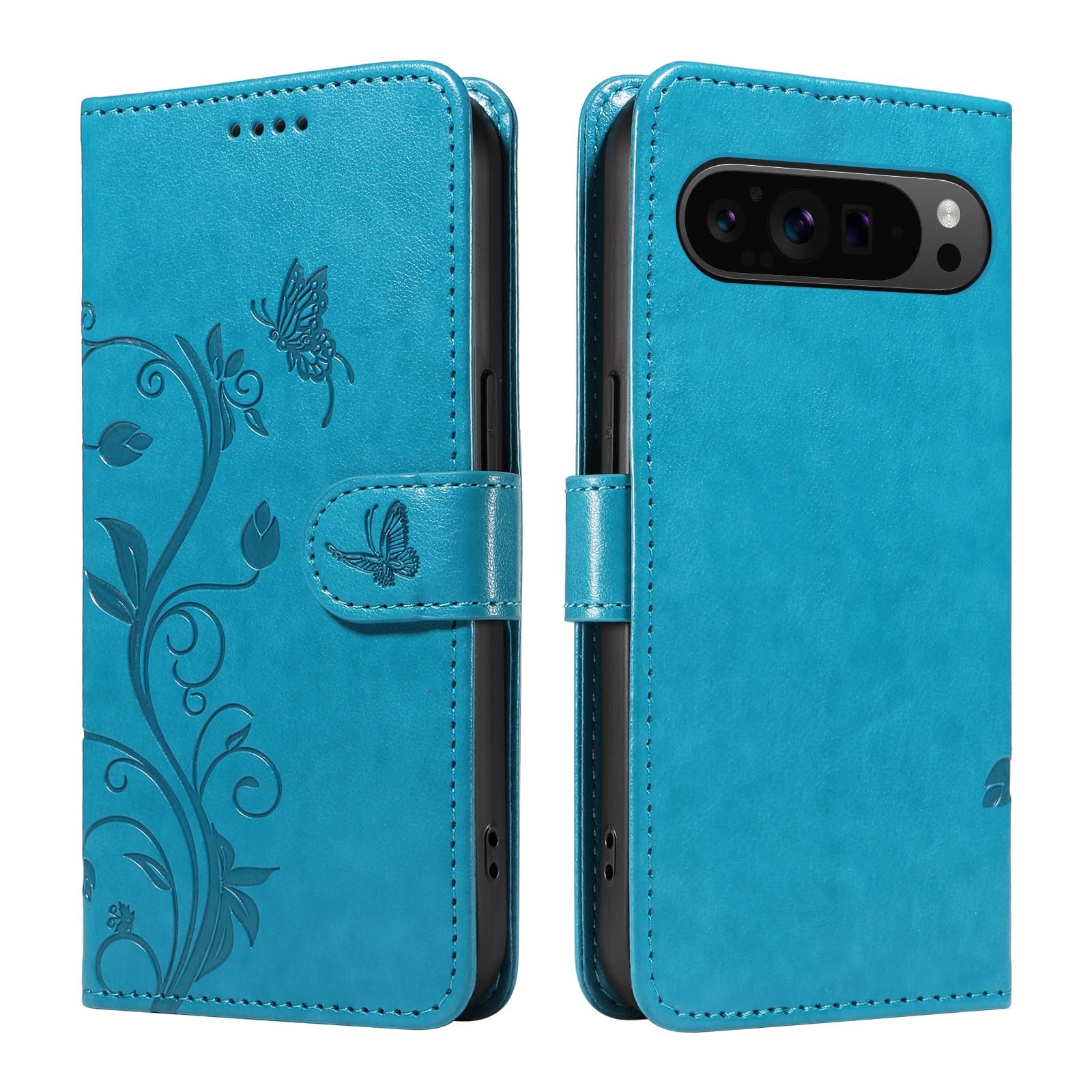 Protection Google Pixel 10 étui portefeuille à rabat antichoc en cuir - 8