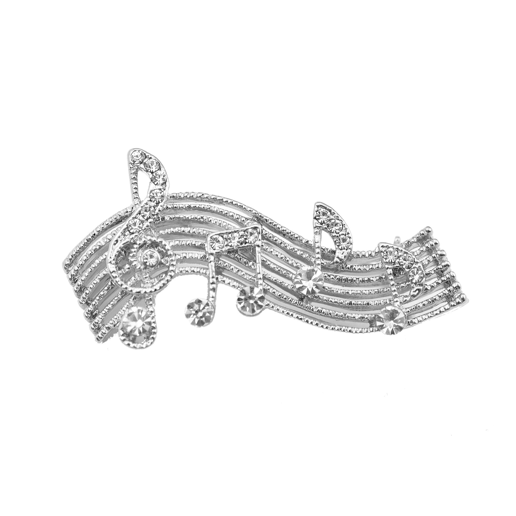chelseachicNYC Tiny Jewel Crystal Music Note Melody Brooch Pin