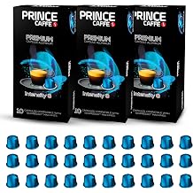 Prince Caffe Espresso Pods Premium Intensity 8, Medium-Dark Roast, The Espresso Coffee Pods Are Compatible with Nespresso Original Line Machines, 30 Count 3 x 10 Capsules Premium Quality Coffee Capsules.