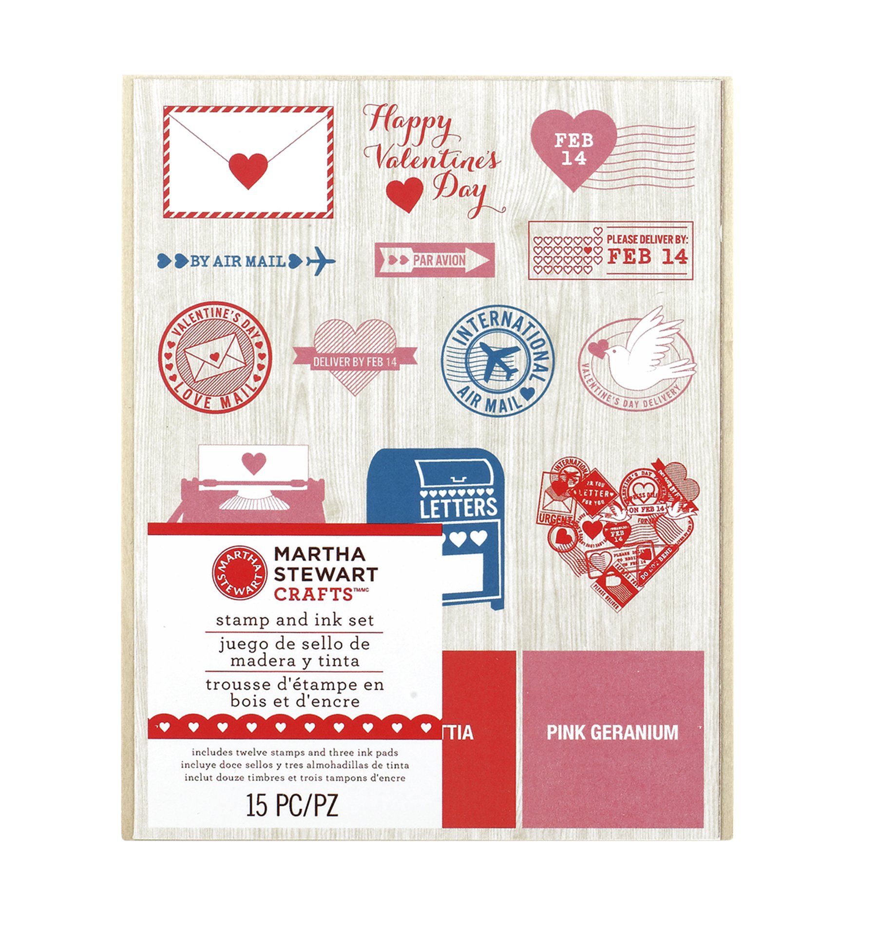 【Martha Stewart】マーサ バレンタイン スタンプセット 未使用品 マーサの新作バレンタインスタンプとハートのアイレット（ハトメ