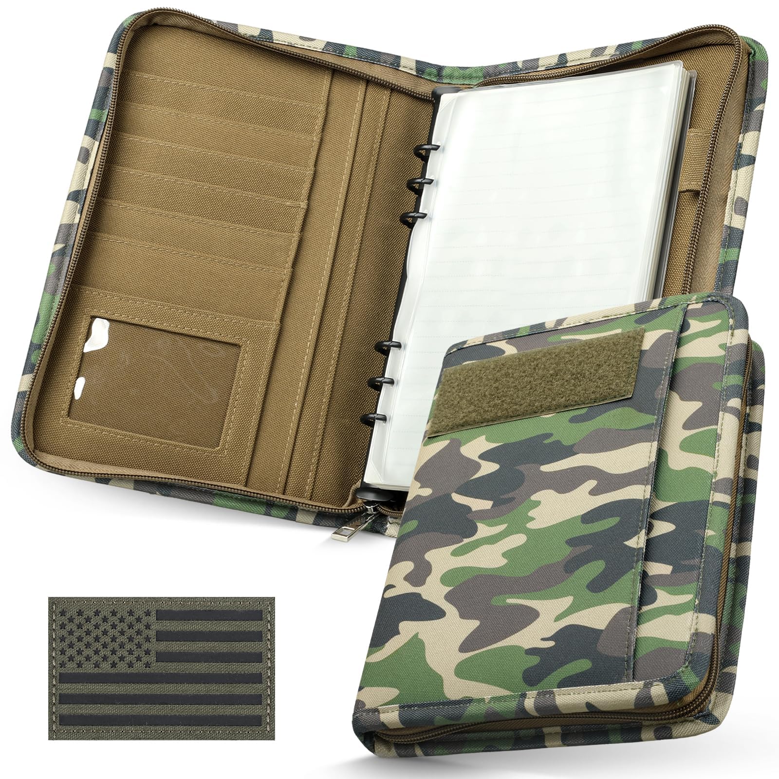 WYNEX Tactical Notebook Padfolio 6 Ring Binder, A5 Refill Paper