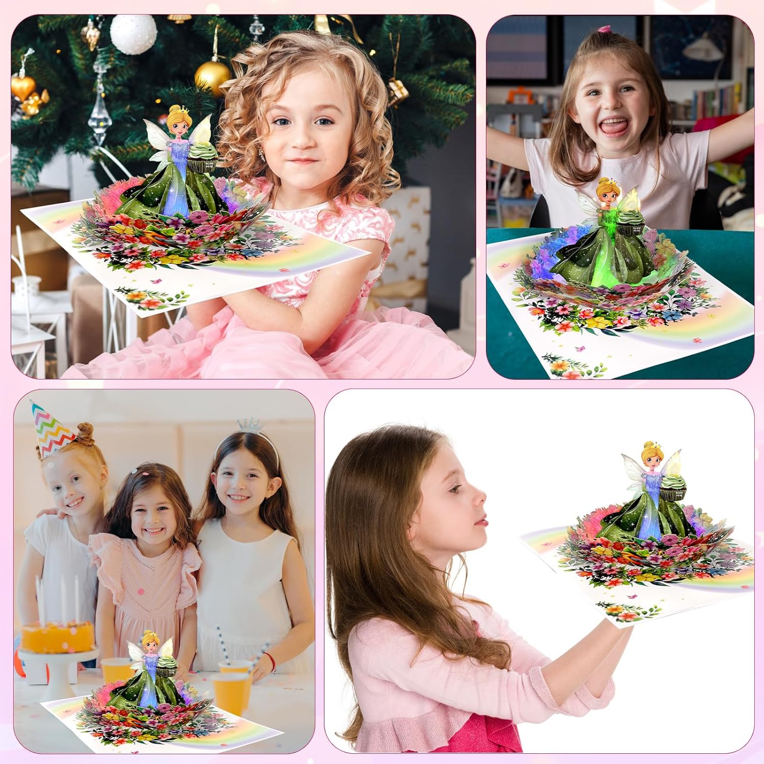 Birthday Card, 3D Pop-Up Birthday Card for Girls, Musical Birthday Card with Colorful Lights, Fairy Birthday Card for Girls, Daughters, and Granddaughters - Image 5