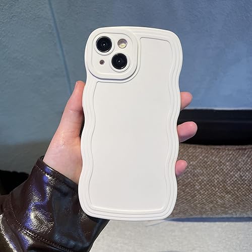 Miniatura 10 de Funda para iPhone 15 de 6.1 pulgadas, bonita funda protectora completa de TPU suave con forma de onda transparente Kawaii a prueba de golpes para