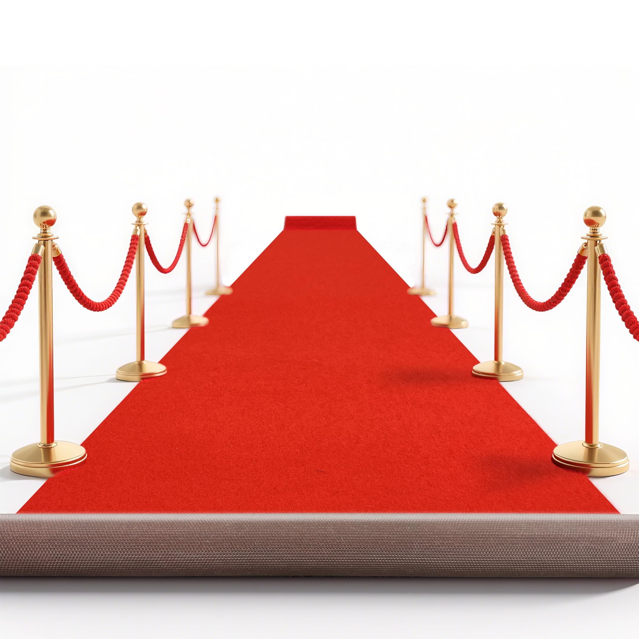 EZLucky 3x10 ft Red Carpet Runner for Party, 450GSM Heavy Duty Aisle Rug with Non-Slip Rubber Backing, Waterproof Walkway for Wedding Prom Hollywood