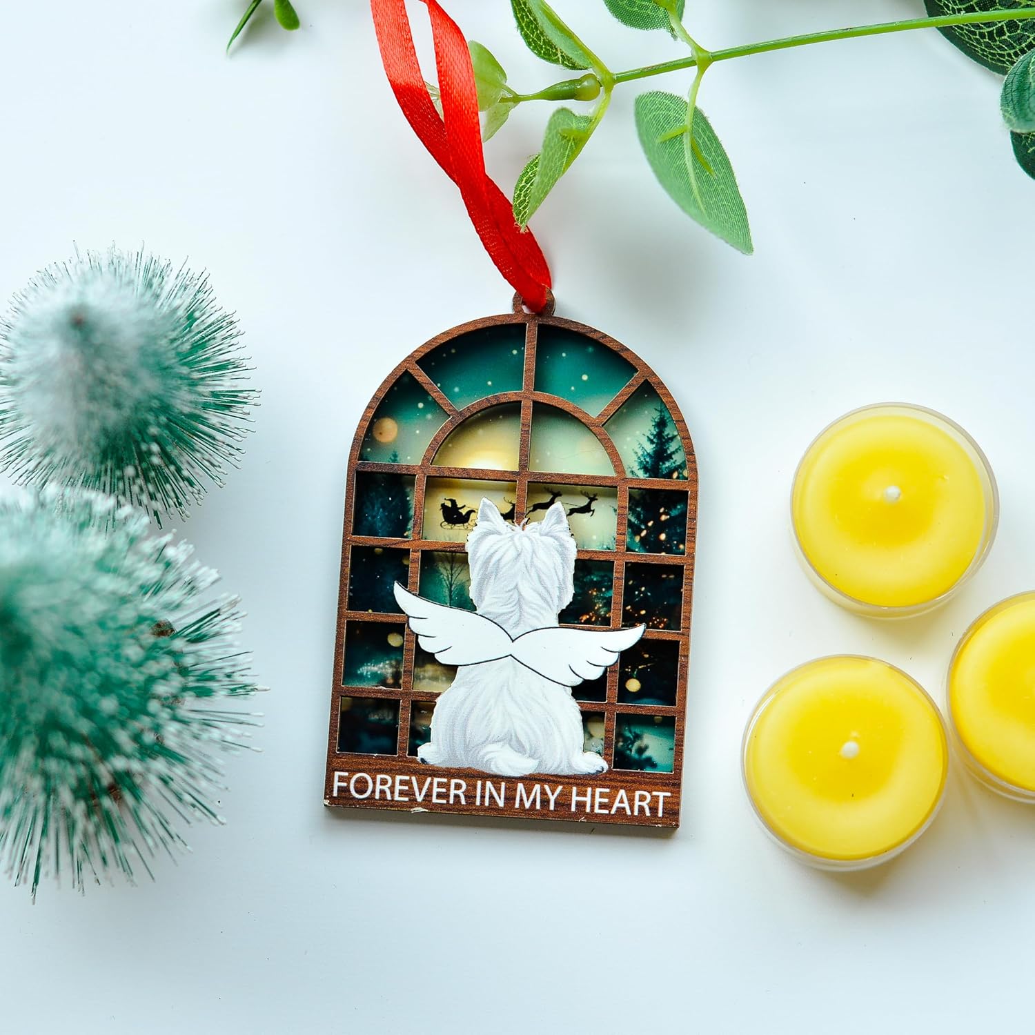 West Highland White Terrier Christmas Ornament, for West Highland Terrier Owner, Lover, Dog Mom Dad, Westie Memorial Ornament Gift for Loss of Dog - Image 2