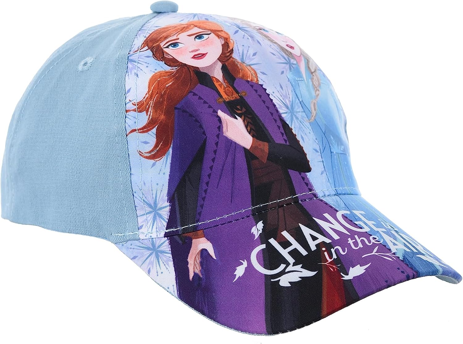 Berretto Con Visiera Frozen Per Bambine - Lilla, Taglia Unica - Cotone E Poliestere - Ufficiale Disney - Foto 2