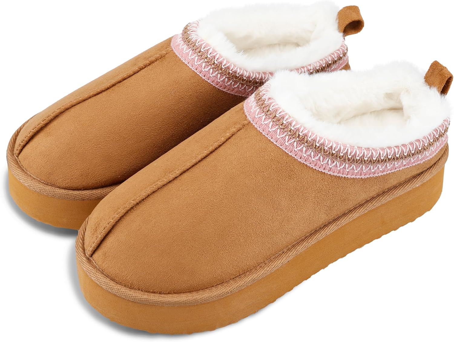Jessica Simpson womens Microsuede Cozy Clog Platform Slipper - Indoor/Outdoor Sole, Memory Foam - Image 4