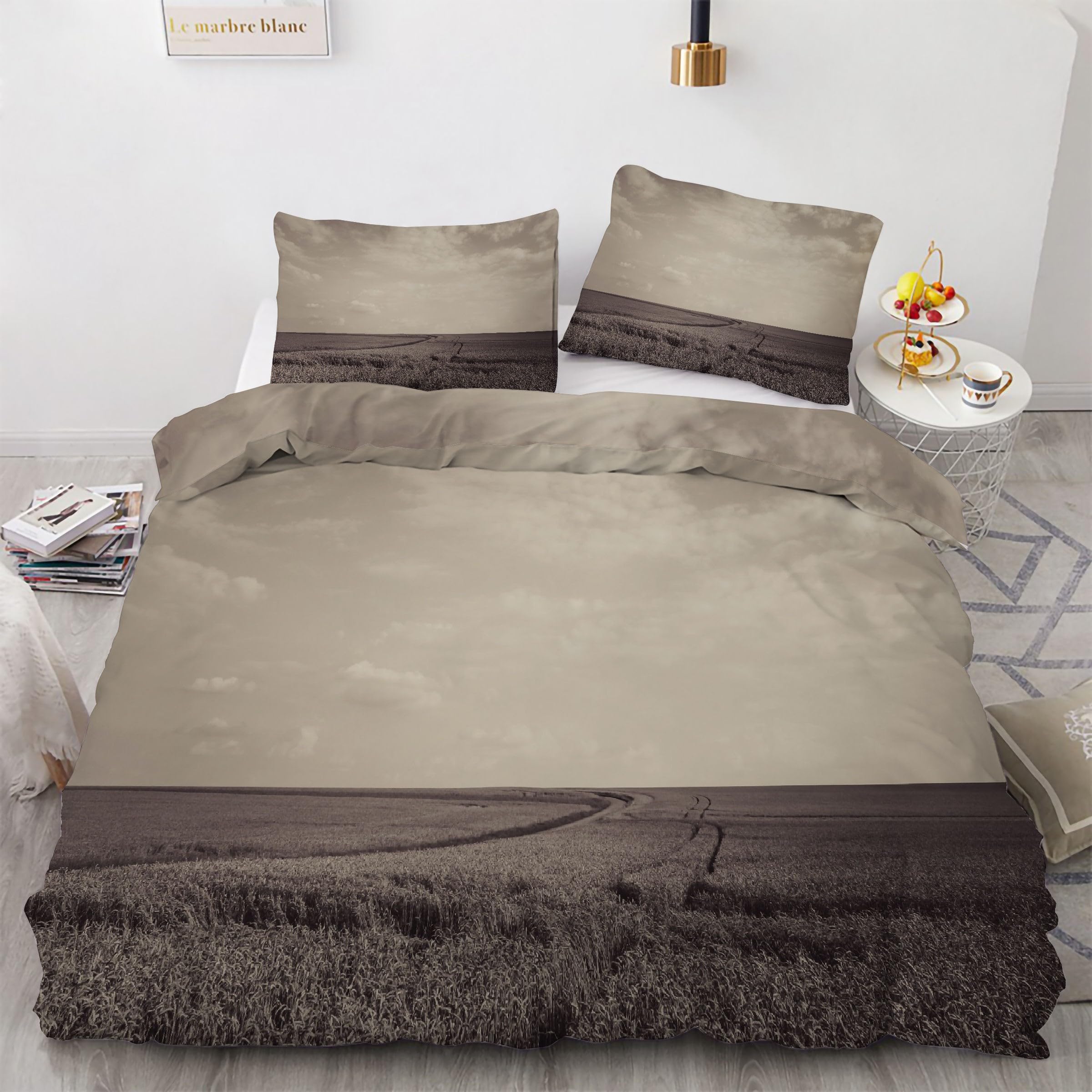 Parure de lit champ de blé 240x260 pour une ambiance de chambre cocooning