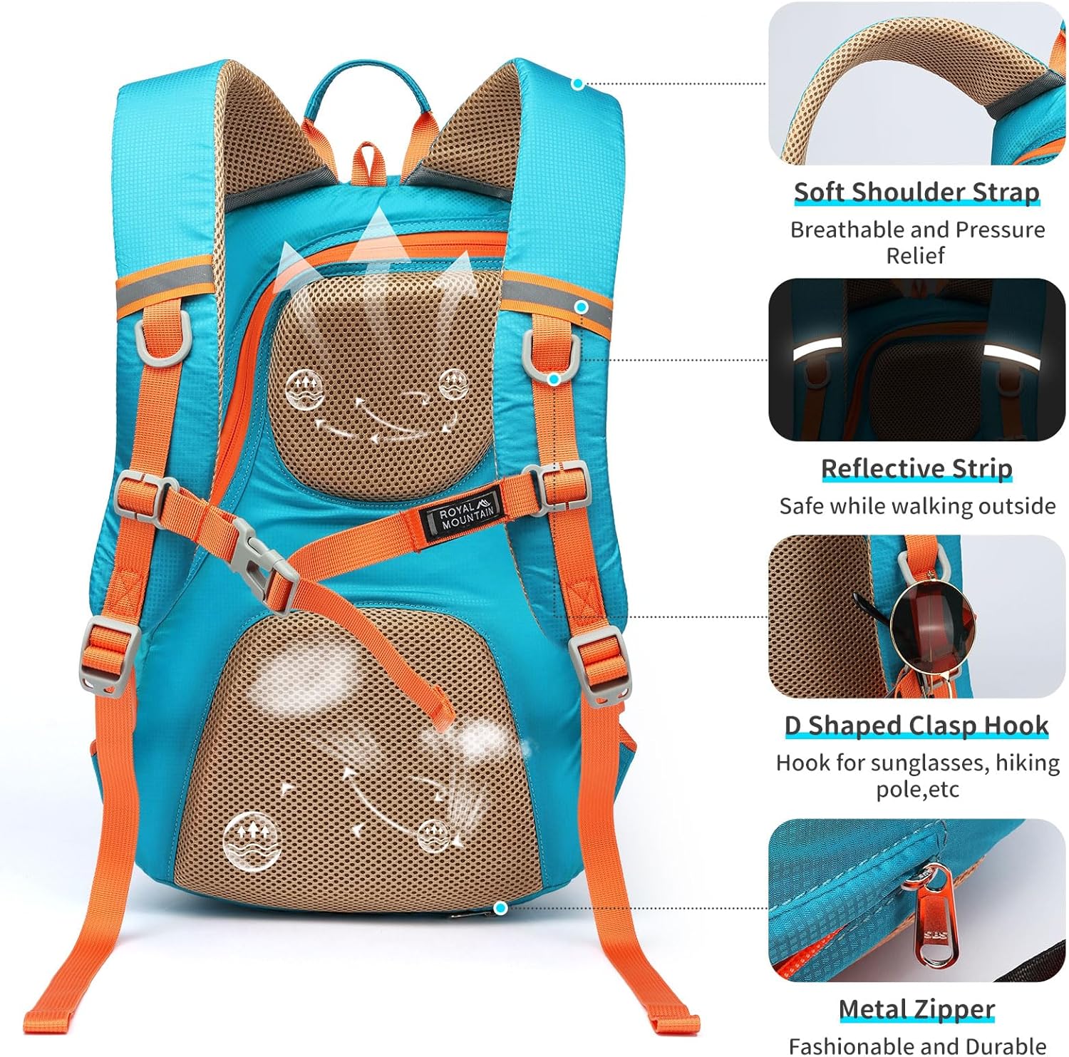 Small Hiking Backpack, 20L Lightweight Travel Backpacks For Men Women, Water Resistant Outdoor Day Pack, Ultralight Camping Daypack Backpacks, Durable Hiking Backpack Fit For Camping.(With Rain-cover) - Image 4