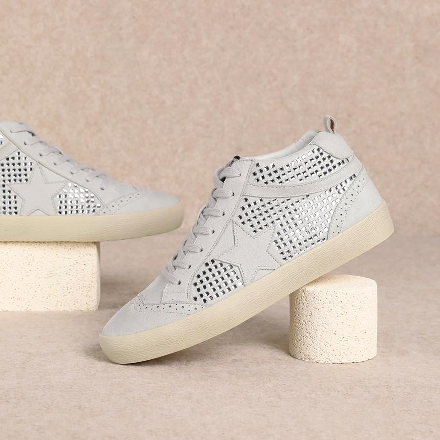 Amazon.com | Mi.iM Daisy Rubber Sole Lace-up Glitter Suede