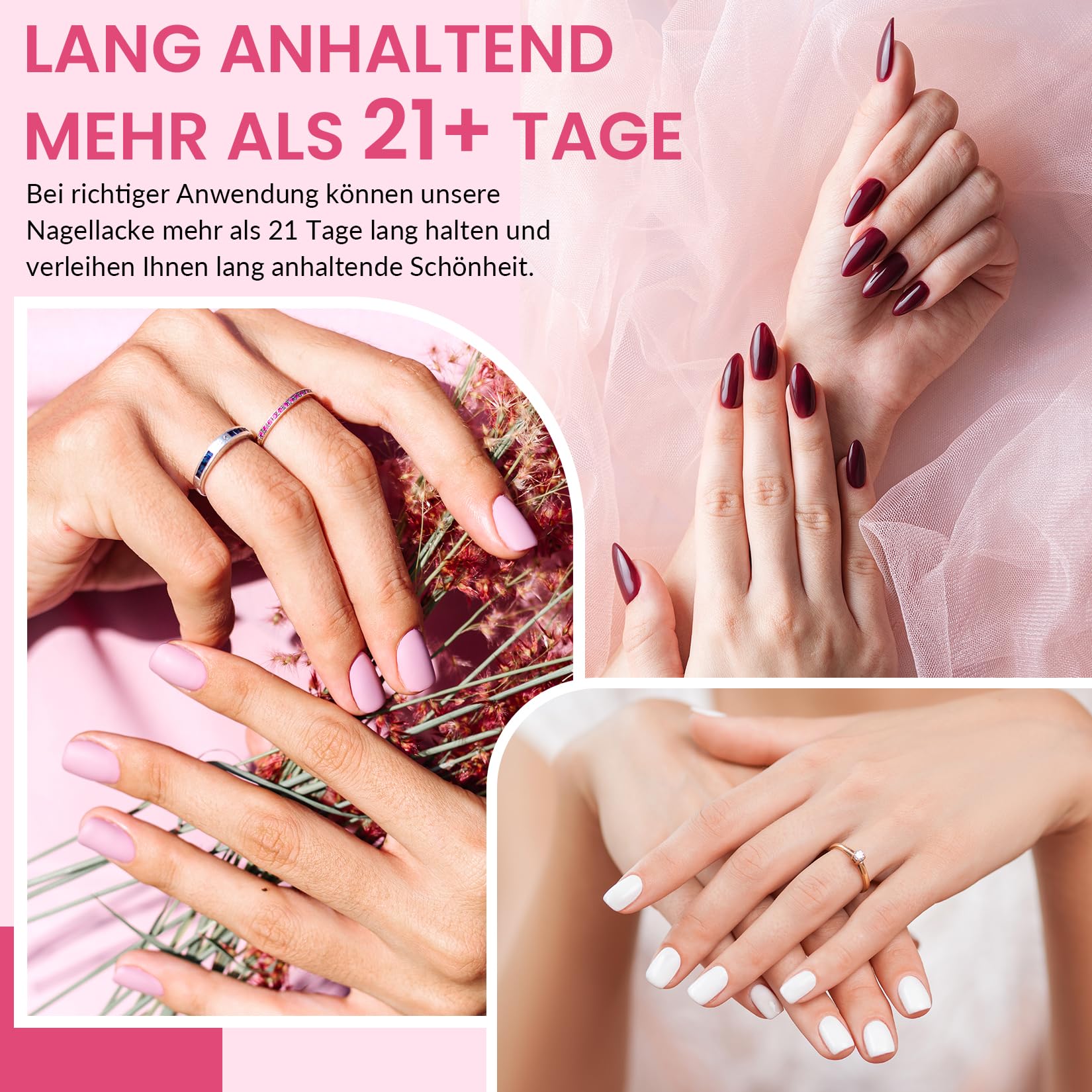 VANREESA U V Nagellack Set, 24 Farben U V Nagellack Rosa Braun Orange Blau Gel Nägel Set mit 36W U V/ LED Nagellampe DIY Nail Art Set Maniküre Starterset Geschenke für Frauen