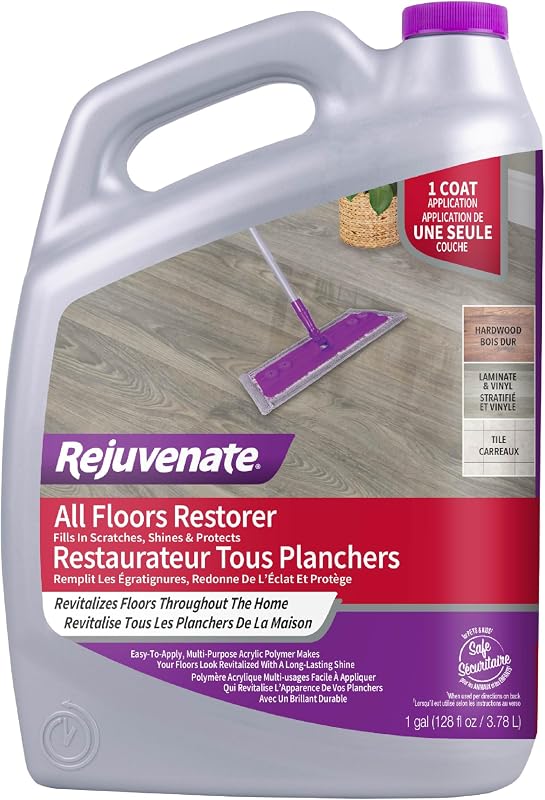 Rejuvenece todos los pisos Restaurador 1 galón, rellena arañazos, brilla y protege