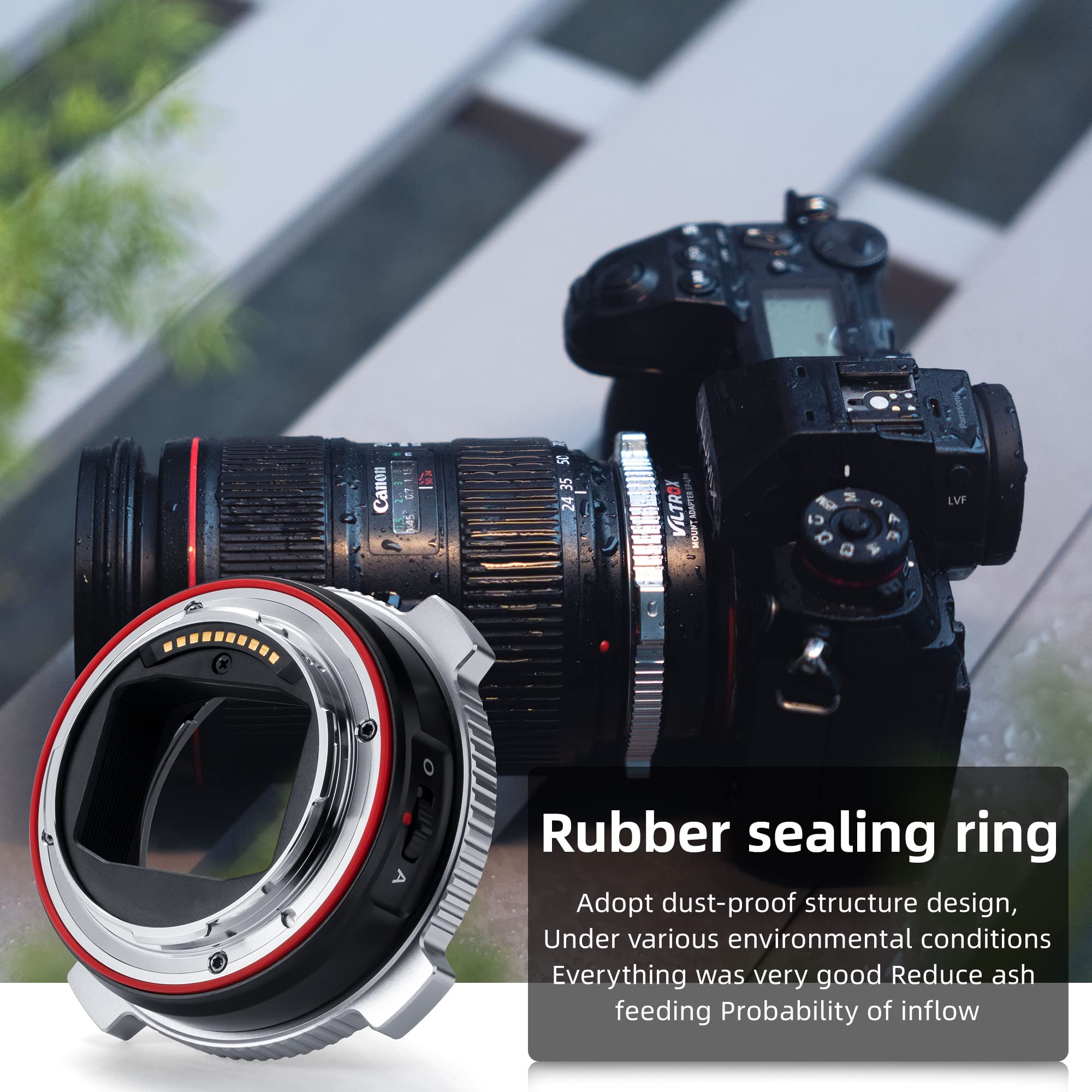 VILTROX EF-L Pro Objektivadapter Autofokus kompatibel mit EF/EF-S Objektiv auf L Mount Kamera Leica SL2/Lumix S1 S1H S5/Sigma