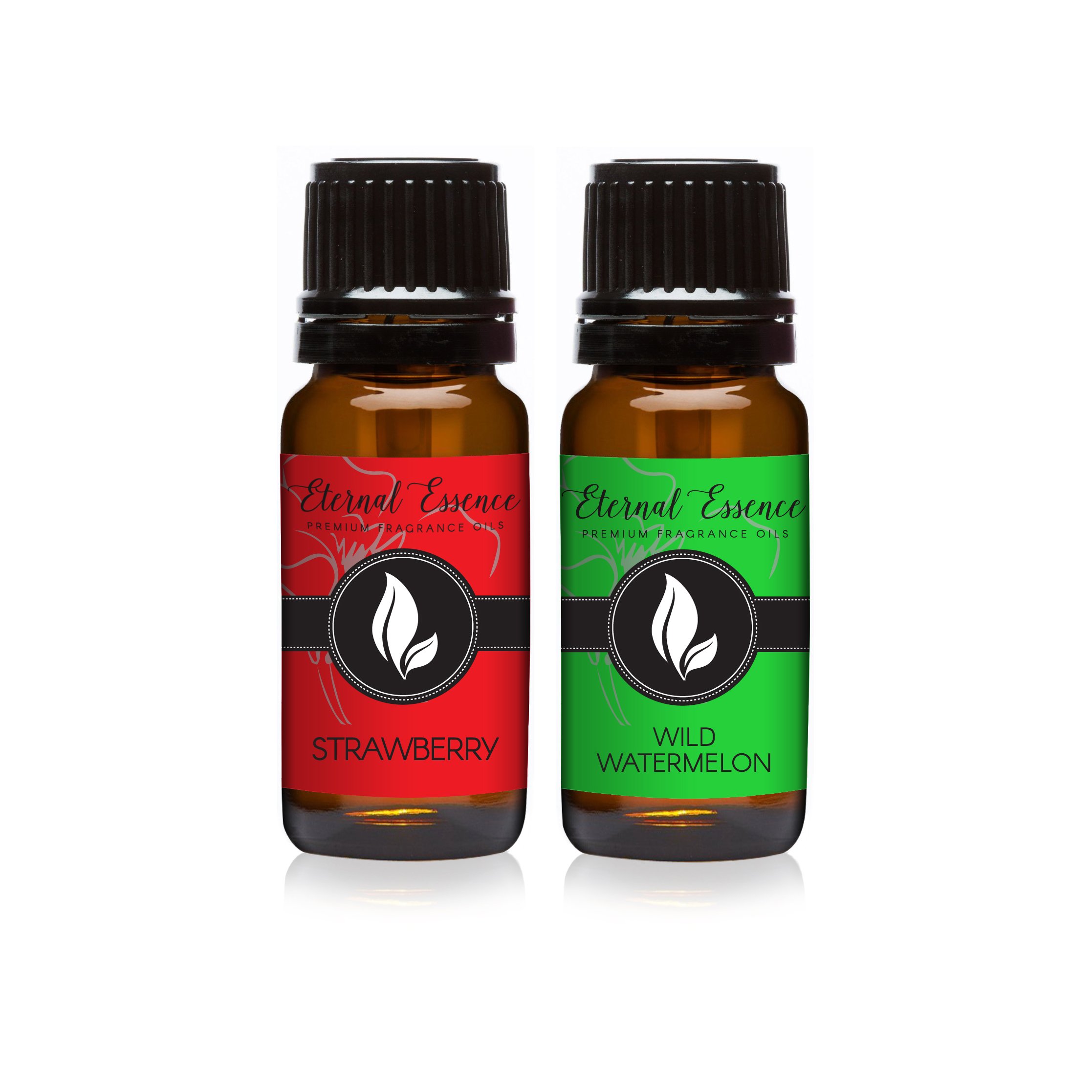 Eternal Essence Oils 2 Pack 10ml Premium Fragrance Oil - Strawberry &amp; Wild Watermelon - for Candle, Soap Making, Aromatherapy, Diffusers, Home Care, &amp; Humidifiers