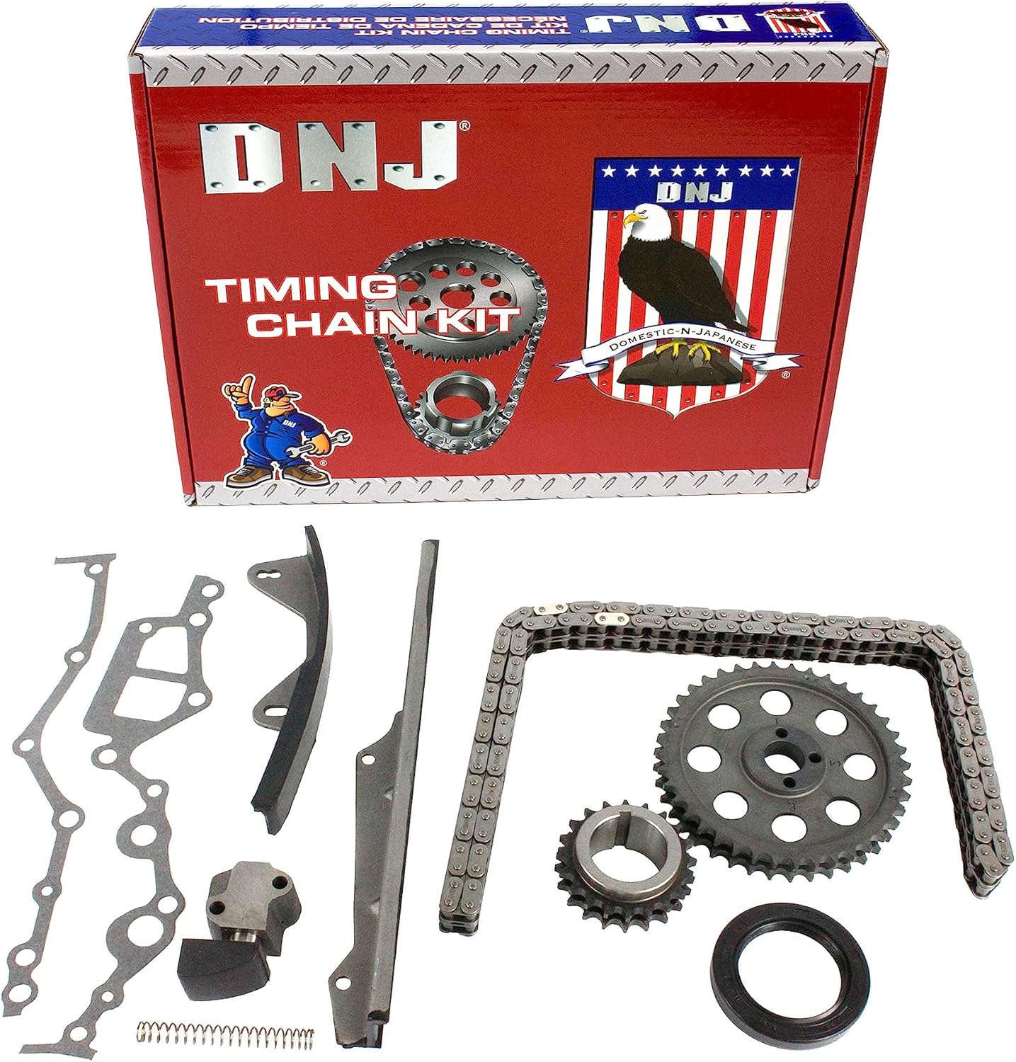 DNJ TK633 Timing Chain Kit for 1974-1980 Nissan 200SX, 510, 610 2.0L L4 8V SOHC 1952cc