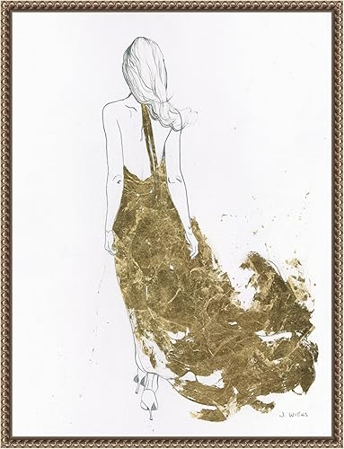 Amanti Art Lienzo enmarcado para pared, 24 x 18 pulgadas, vestido dorado II por James Wiens, lienzo enmarcado para pared, obras de arte populares,