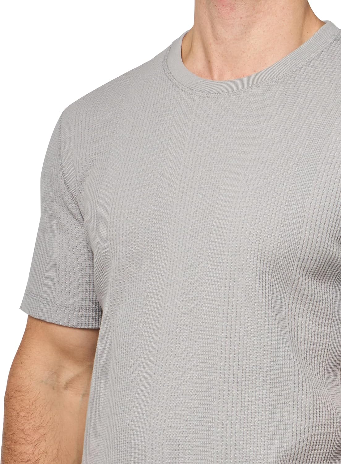 BOSS Men's Waffle Structure Cotton T-Shirt - Image 3