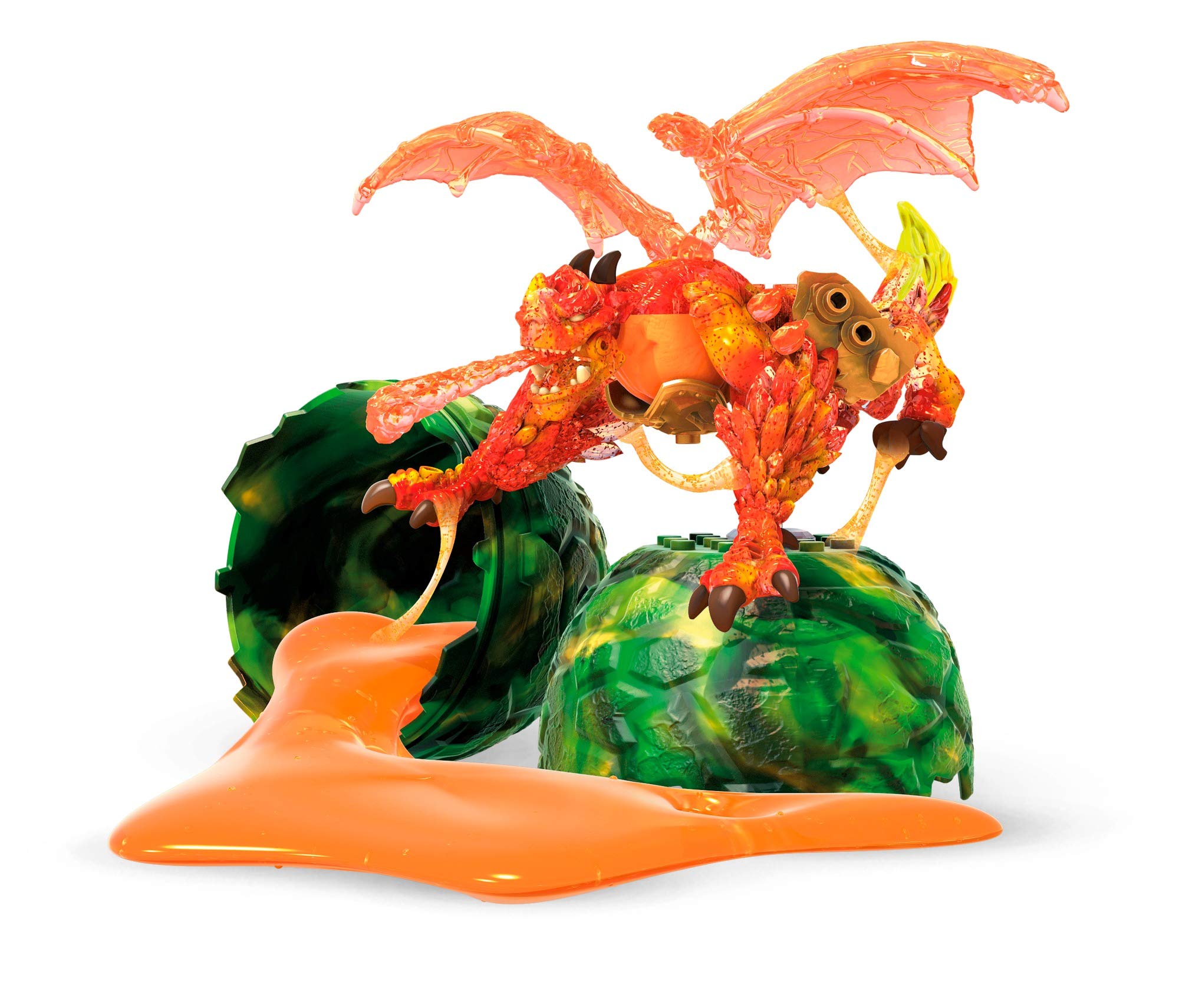 Mega Construx Breakout Beasts Mix 3, po 1 niespodzianka potwora do złożenia w fioletowym jajku ze szlamem, losowy wybór, zabawka Slime od 5 lat