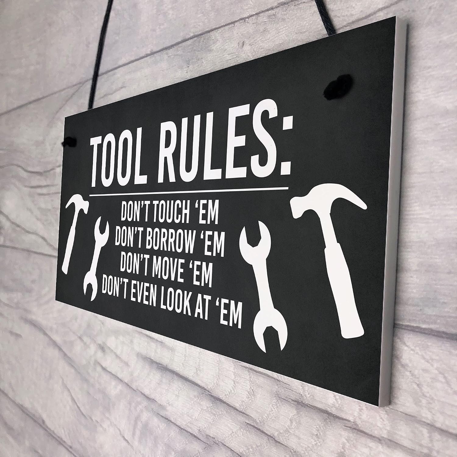 RED OCEAN TOOL RULES Sign Man Cave Shed Garage Sign Funny Gift For Men Dad Grandad