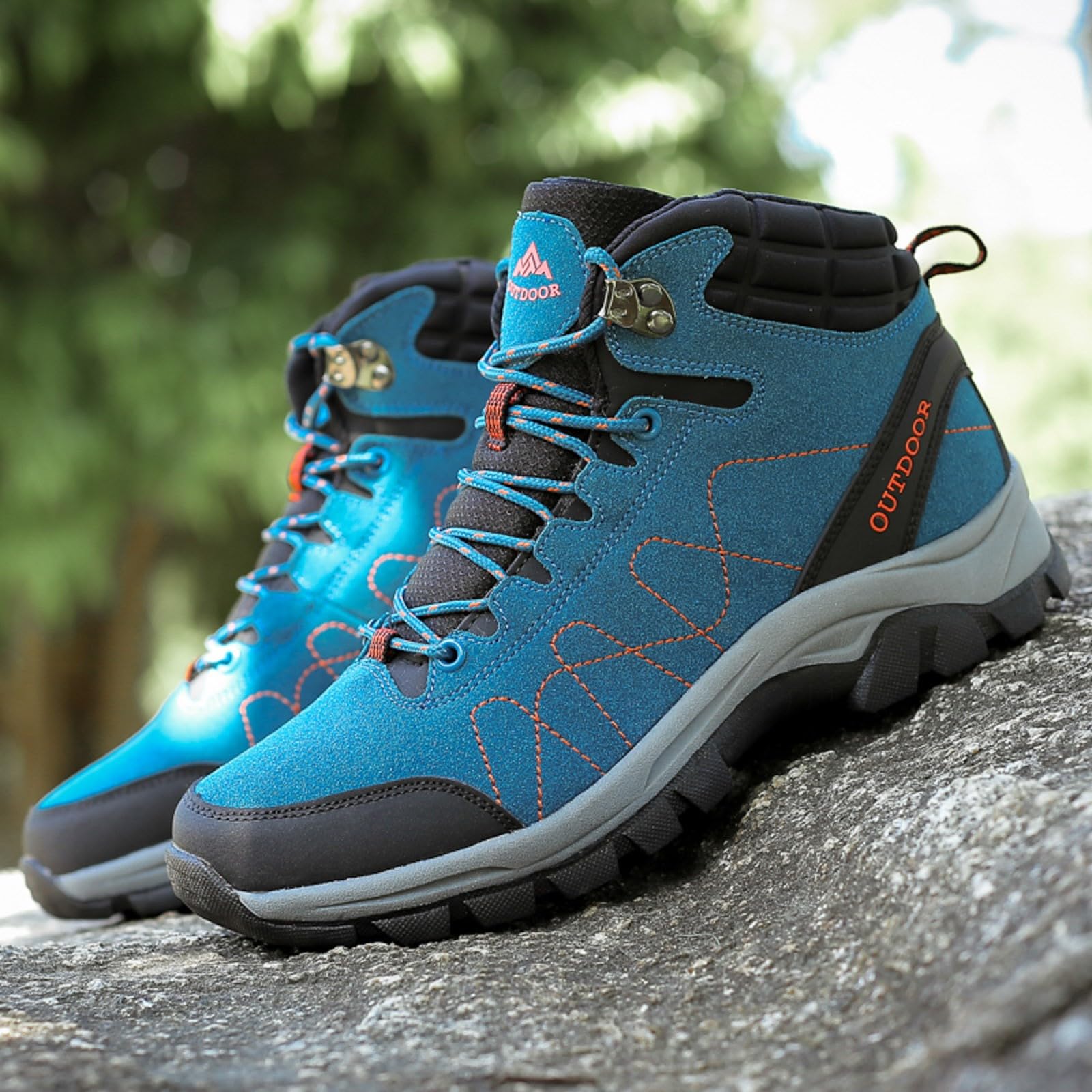 Zapatos de Hombre Pareja, Zapatos de Senderismo de Suela Gruesa, Zapatillas de montañismo al Aire Libre, Antideslizantes y Transpirables para Aventura y Naturaleza